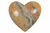 Polished Bumblebee Jasper Heart - Indonesia #210558-1